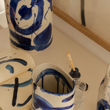 Vase Sophia Large céramique bleu / H 29 cm - Serax