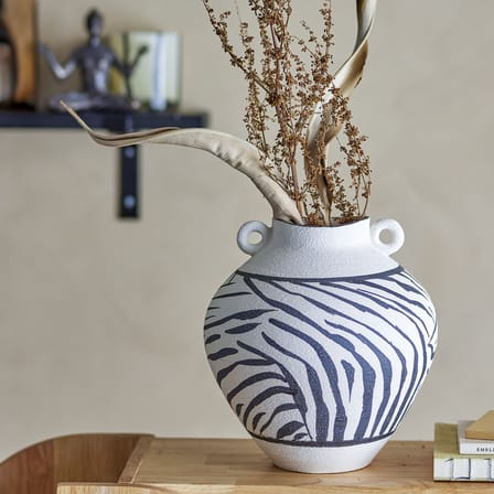 Vase Togo céramique noir / Ø 25 x H 26 cm - Bloomingville