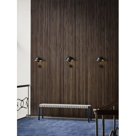 Banc Betty TK5 tissu bois noir / L 157 cm - Sangles en lin - &tradition