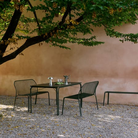 Banc Thorvald SC112 métal vert / L 125 cm - &tradition