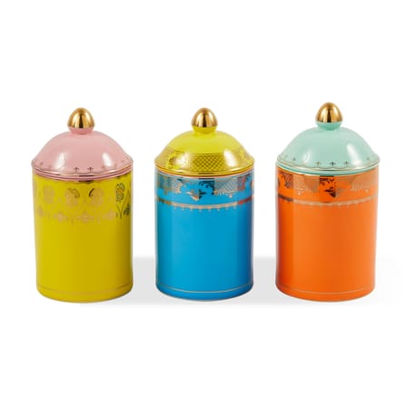 Boîte Grandpa Medium céramique jaune / Ø 11 x H20 cm - Pols Potten