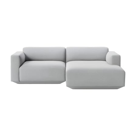 Canapé d'angle Develius B tissu gris / 3 places - L 220 cm / Dormeuse droite - &tradition