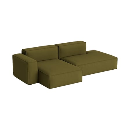 Canapé d'angle Mags Soft Low Armrest n°3 vert / 2,5 places - L 256.5 cm / Accoudoir gauche - Hay