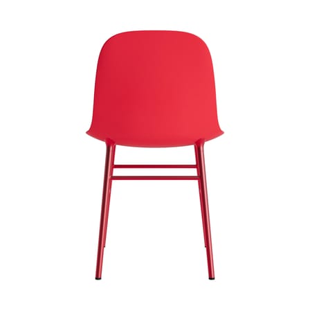 Chaise Form plastique rouge / Pieds métal - Normann Copenhagen
