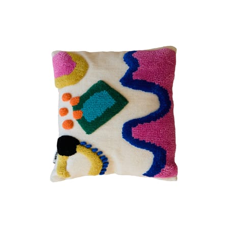 Coussin Fiesta / 45 x 45 cm - Laine recyclée tissée main - COLORTHERAPIS