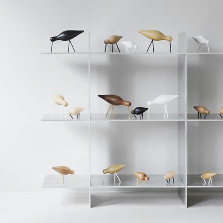 Décoration Oiseau Shorebird S bois naturel / L 11,5 cm x 7,5 cm - Normann Copenhagen