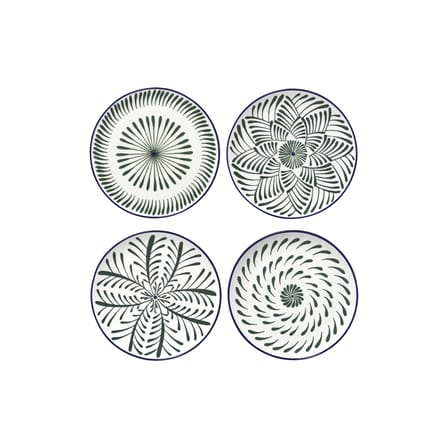 Bazaar Dessert plate ceramic green / Set of 4 - Ø 21 cm - Serax