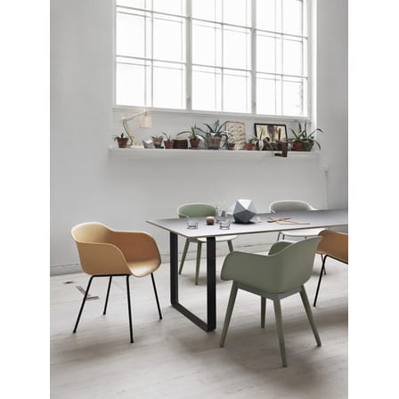 Fauteuil pivotant Fiber plastique blanc - Muuto