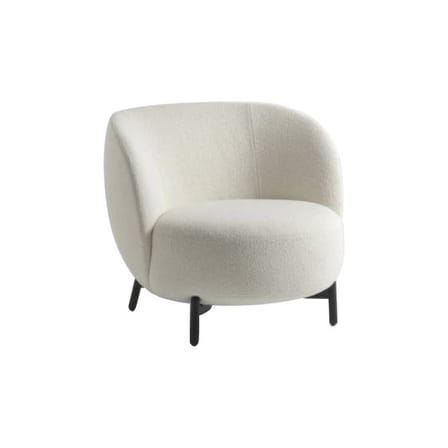 Fauteuil rembourré Lunam tissu blanc / Tissu bouclé - Kartell