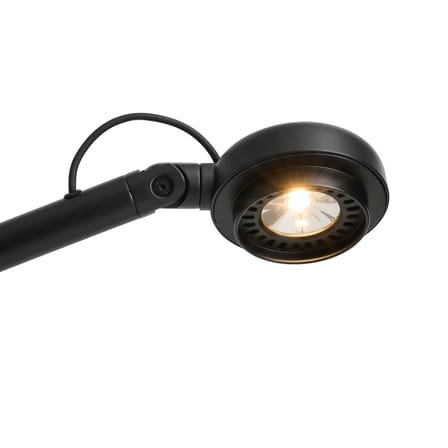 Lampadaire Fifty-Fifty LED métal noir / Liseuse orientable - Hay