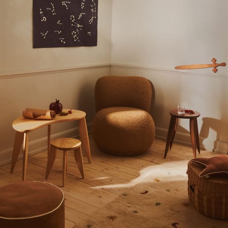 Kinderhocker Feve holz natur - Ferm Living