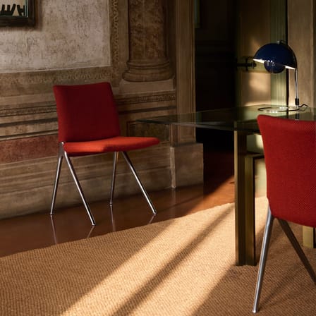 Lampe de table Flowerpot VP4 métal bleu / H 36 cm - By Verner Panton, 1968 - &tradition