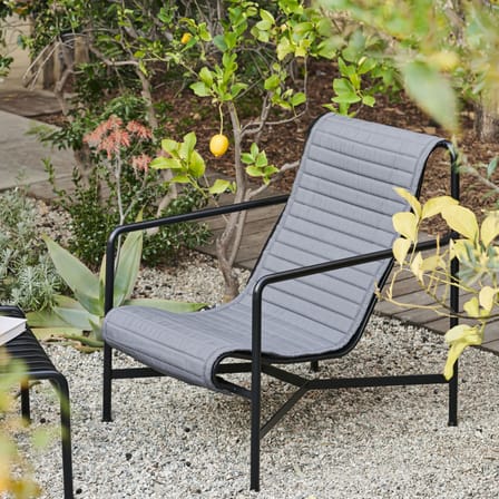 Lounge Sessel Palissade metall grau schwarz / mit hoher Rückenlehne - R & E Bouroullec - Hay