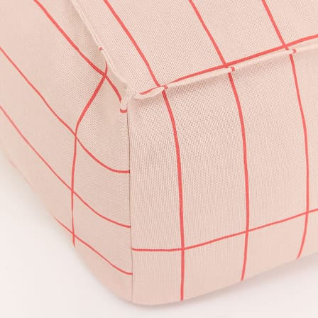 Pouf Vibes Long tissu rose - NOBODINOZ