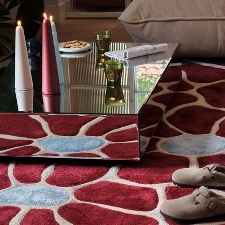 Groovy Bloom Rug textile red / 290 x 200 cm - Fatboy