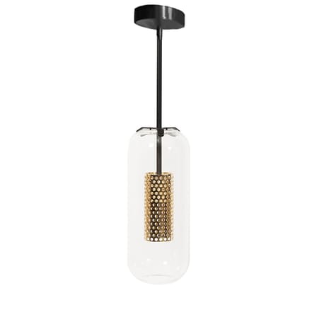 Suspension Vadim verre noir or - Maison Sarah Lavoine