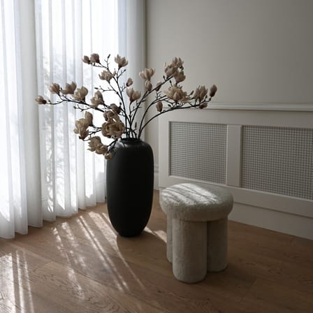 Vase Sunao Slim Hexa céramique noir / Ø 35 x H 68 cm - 101 COPENHAGEN