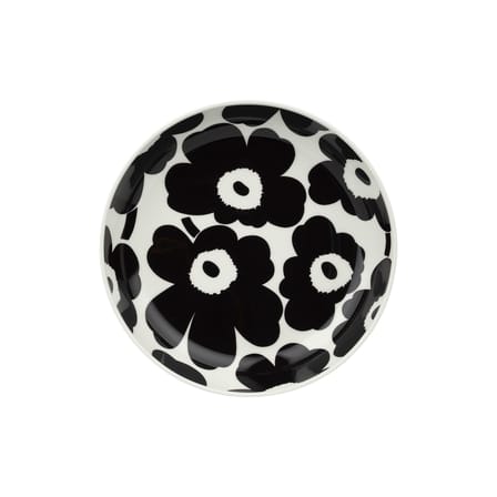 Assiette creuse Unikko céramique noir / Ø 20,5 cm - Marimekko