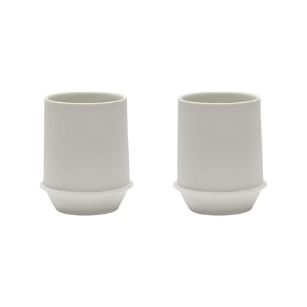 Becher Dune keramik weiß / By Kelly Wearstler - 2er-Set - Ø 9 x H 11,5 cm - Serax