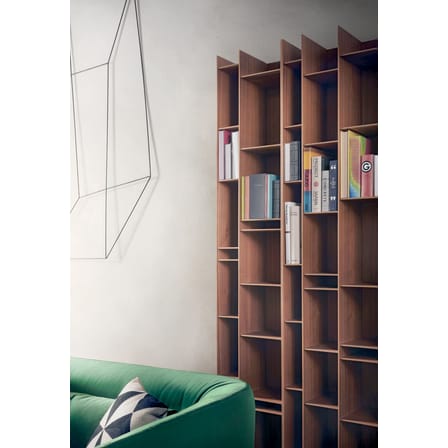 Bibliothèque Random 2C bois naturel / L 36 x H 217 cm - MDF Italia