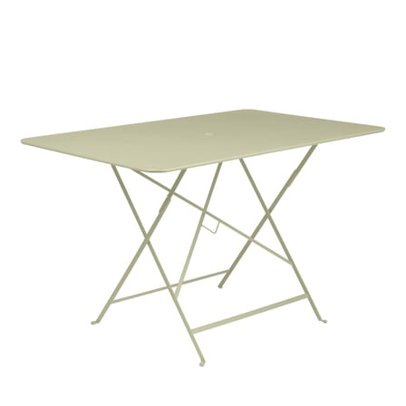 Tavolo pieghevole Bistro metallo verde / 117 x 77 cm - 6 persone - Foro ombrellone - Fermob