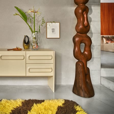 Buffet Space bois beige / L 160 x P 42 x H 80 cm - HK LIVING