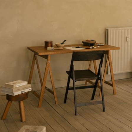 Bureau  Folding Flat Trestle bois naturel / 130 x 63 cm - Frama 