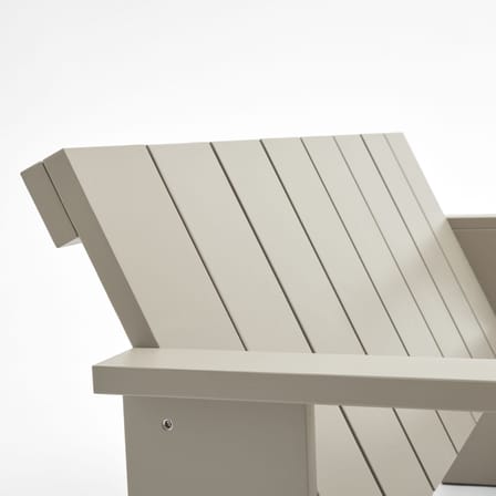 Canapé de jardin 2 places Crate Lounge Outdoor bois beige / Gerrit Rietveld, 1934 - L 134,5 cm - Hay