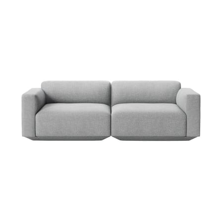 Canapé droit Develius A tissu gris / 3 places - L 220 cm - &tradition