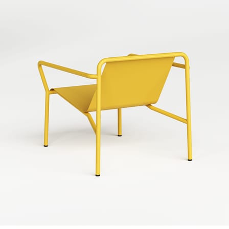 Fauteuil bas Panorama métal jaune - TIPTOE