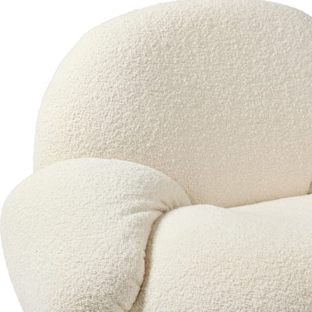 Fauteuil rembourré Pacha - Avec accoudoirs tissu blanc / Pierre Paulin, réédition 1975 - Gubi