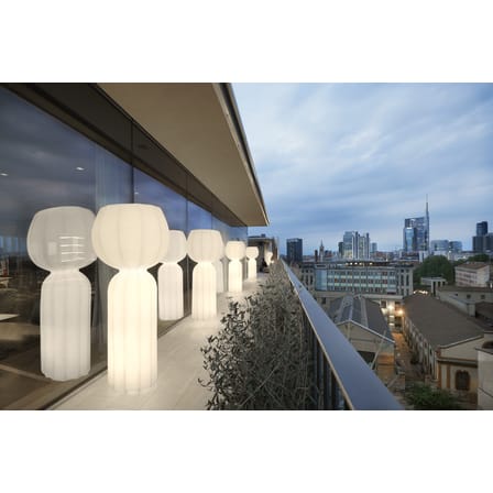 Lampadaire d'extérieur Cucun plastique blanc LED / Outdoor - Ø 77 x H 190 cm - Slide