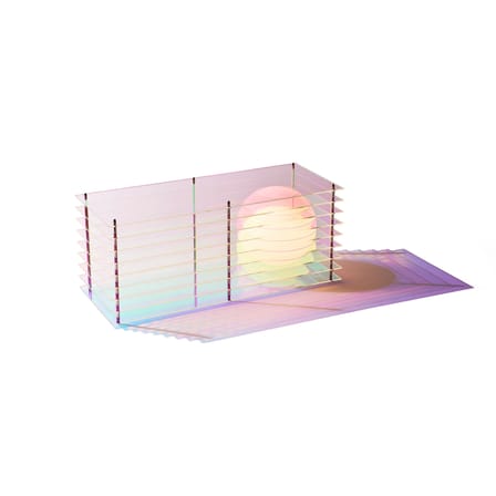 Lampe de table Lop Dreamy Big Rectangle plastique multicolore / Reflets iridescents changeants - BANG