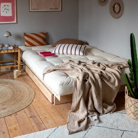Lit double Kanso / Pour matelas 140 x 200 cm - 4 tiroirs - KARUP