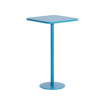 Mange-debout Week-end métal bleu / 60 x 60 cm x H 105 cm - Aluminium - Petite Friture