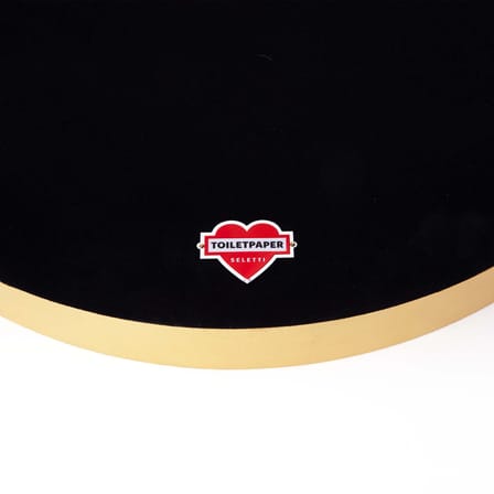 Miroir mural Toiletpaper Pear bois multicolore or / Lipsticks - 45 x H 80,5 cm - Seletti