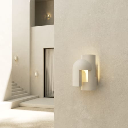 Outdoor-Wandleuchte Soul Story 1 LED - Outdoor stein weiß / Beton - DCW éditions