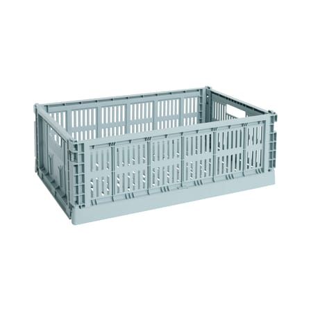 Panier Colour Crate plastique bleu Large / 34,5 x 53 cm - Recyclé - Hay