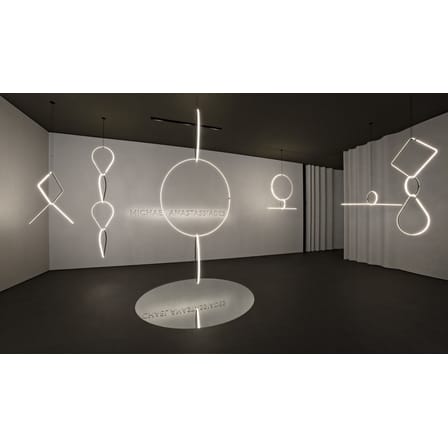 Suspension Arrangements 2 LED métal blanc noir / 2 éléments - H 90 x L 100 cm - Flos