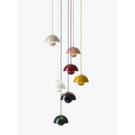 Suspension FlowerPot VP1 métal gris / Ø 23 cm - By Verner Panton, 1969 - &tradition