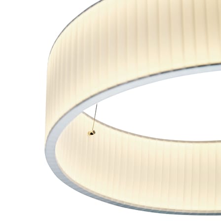 Suspension Ronde tissu blanc / LED - Ø 80 cm - Dix Heures Dix