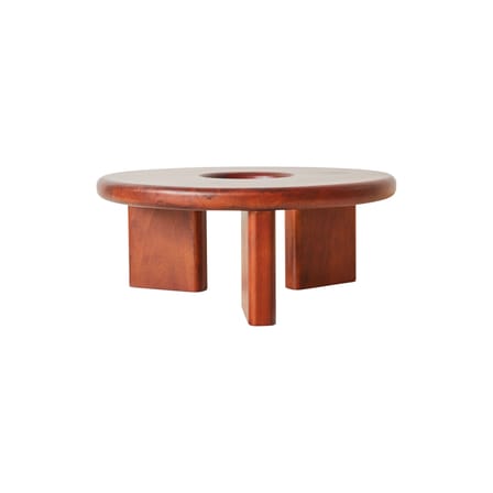Table basse Conversation bois marron / Ø 85 x H 35 cm - HK LIVING