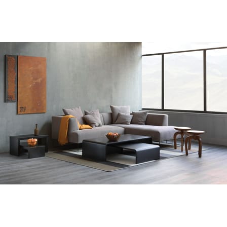 Table basse Solitaire Basso métal noir / 130 x 65 x H 32 cm - Zeus