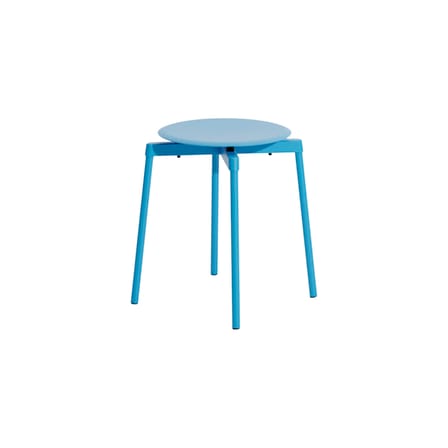 Tabouret empilable Fromme métal bleu / Aluminium - Petite Friture