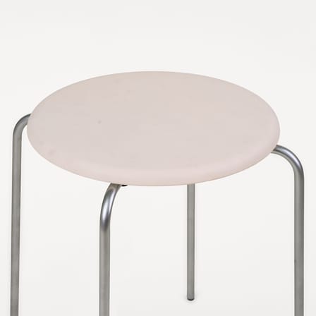 Tabouret Petit Rond métal / Assise cuir - Frama 