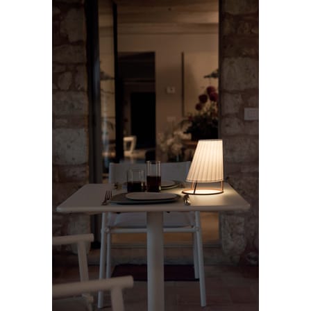 Cone LED Small Wireless rechargeable outdoor lamp plastic material textile white / H 22 cm - Emu