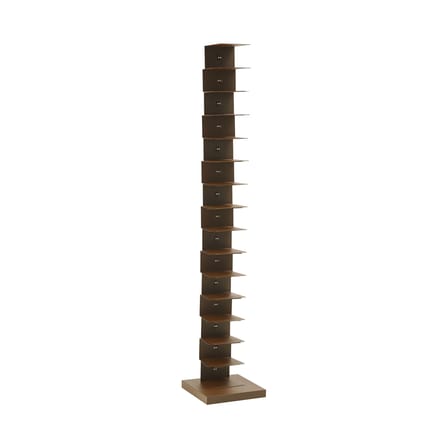 Bibliothèque Ptolomeo Art XL métal marron / 1 face - H 215 x L 40 cm - Opinion Ciatti