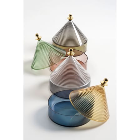 Boîte Trullo plastique vert / Ø 25 x H 27 cm - Fabio Novembre, 2019 - Kartell