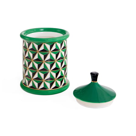 Boîte Versailles céramique vert / Ø 11 x H 16 cm - Jonathan Adler