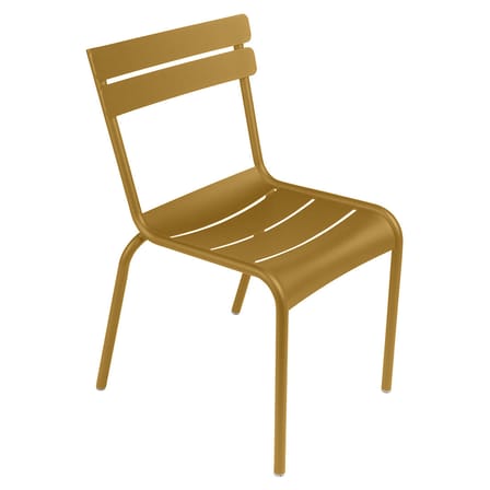 Chaise empilable Luxembourg métal jaune - Fermob